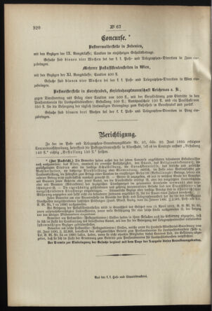 Post- und Telegraphen-Verordnungsblatt für das Verwaltungsgebiet des K.-K. Handelsministeriums 18950711 Seite: 4