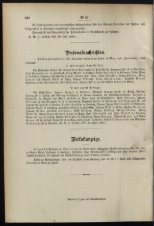 Post- und Telegraphen-Verordnungsblatt für das Verwaltungsgebiet des K.-K. Handelsministeriums 18950717 Seite: 4