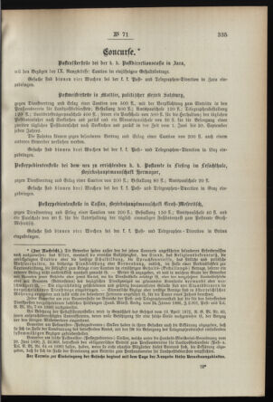 Post- und Telegraphen-Verordnungsblatt für das Verwaltungsgebiet des K.-K. Handelsministeriums 18950719 Seite: 3