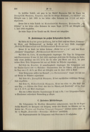 Post- und Telegraphen-Verordnungsblatt für das Verwaltungsgebiet des K.-K. Handelsministeriums 18950723 Seite: 2