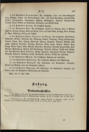 Post- und Telegraphen-Verordnungsblatt für das Verwaltungsgebiet des K.-K. Handelsministeriums 18950725 Seite: 3