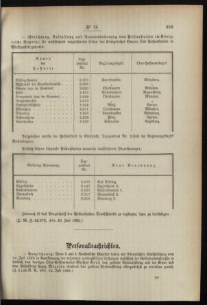 Post- und Telegraphen-Verordnungsblatt für das Verwaltungsgebiet des K.-K. Handelsministeriums 18950808 Seite: 3