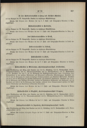 Post- und Telegraphen-Verordnungsblatt für das Verwaltungsgebiet des K.-K. Handelsministeriums 18950810 Seite: 3