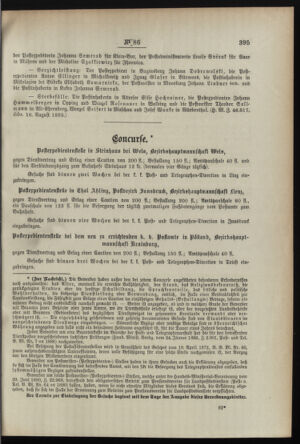 Post- und Telegraphen-Verordnungsblatt für das Verwaltungsgebiet des K.-K. Handelsministeriums 18950823 Seite: 3