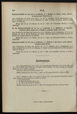 Post- und Telegraphen-Verordnungsblatt für das Verwaltungsgebiet des K.-K. Handelsministeriums 18950823 Seite: 4