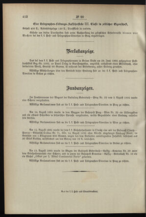 Post- und Telegraphen-Verordnungsblatt für das Verwaltungsgebiet des K.-K. Handelsministeriums 18950902 Seite: 4