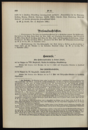 Post- und Telegraphen-Verordnungsblatt für das Verwaltungsgebiet des K.-K. Handelsministeriums 18950920 Seite: 2