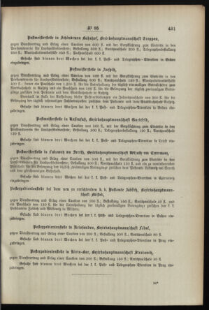 Post- und Telegraphen-Verordnungsblatt für das Verwaltungsgebiet des K.-K. Handelsministeriums 18950920 Seite: 3