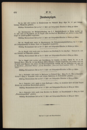 Post- und Telegraphen-Verordnungsblatt für das Verwaltungsgebiet des K.-K. Handelsministeriums 18950920 Seite: 4