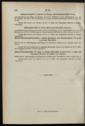 Post- und Telegraphen-Verordnungsblatt für das Verwaltungsgebiet des K.-K. Handelsministeriums 18950925 Seite: 8