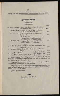 Post- und Telegraphen-Verordnungsblatt für das Verwaltungsgebiet des K.-K. Handelsministeriums 18950927 Seite: 11