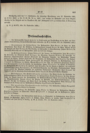 Post- und Telegraphen-Verordnungsblatt für das Verwaltungsgebiet des K.-K. Handelsministeriums 18950927 Seite: 3