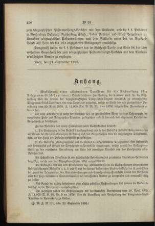 Post- und Telegraphen-Verordnungsblatt für das Verwaltungsgebiet des K.-K. Handelsministeriums 18951001 Seite: 2