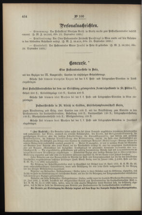 Post- und Telegraphen-Verordnungsblatt für das Verwaltungsgebiet des K.-K. Handelsministeriums 18951003 Seite: 2