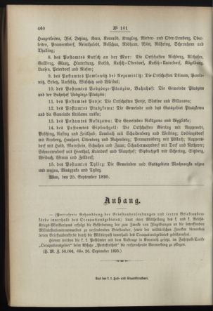 Post- und Telegraphen-Verordnungsblatt für das Verwaltungsgebiet des K.-K. Handelsministeriums 18951004 Seite: 4