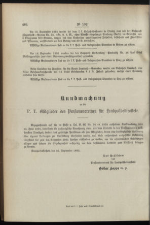 Post- und Telegraphen-Verordnungsblatt für das Verwaltungsgebiet des K.-K. Handelsministeriums 18951005 Seite: 4