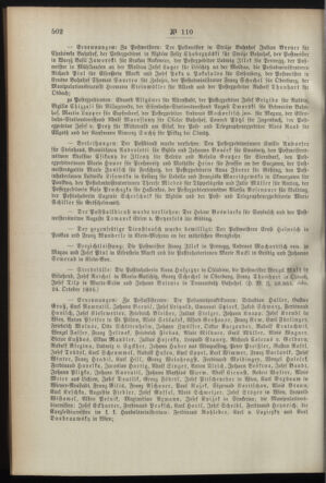 Post- und Telegraphen-Verordnungsblatt für das Verwaltungsgebiet des K.-K. Handelsministeriums 18951106 Seite: 4