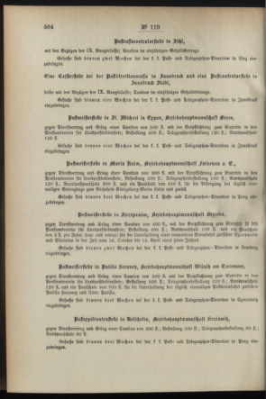 Post- und Telegraphen-Verordnungsblatt für das Verwaltungsgebiet des K.-K. Handelsministeriums 18951106 Seite: 6