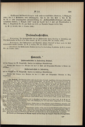 Post- und Telegraphen-Verordnungsblatt für das Verwaltungsgebiet des K.-K. Handelsministeriums 18951109 Seite: 3