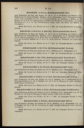 Post- und Telegraphen-Verordnungsblatt für das Verwaltungsgebiet des K.-K. Handelsministeriums 18951114 Seite: 6