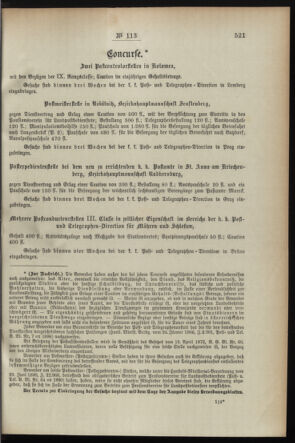 Post- und Telegraphen-Verordnungsblatt für das Verwaltungsgebiet des K.-K. Handelsministeriums 18951118 Seite: 3