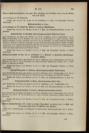 Post- und Telegraphen-Verordnungsblatt für das Verwaltungsgebiet des K.-K. Handelsministeriums 18951202 Seite: 3