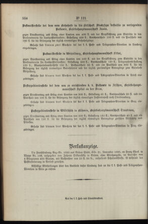 Post- und Telegraphen-Verordnungsblatt für das Verwaltungsgebiet des K.-K. Handelsministeriums 18951212 Seite: 4