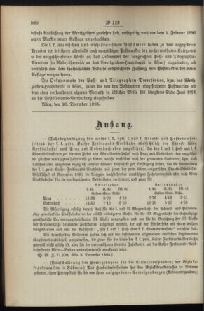 Post- und Telegraphen-Verordnungsblatt für das Verwaltungsgebiet des K.-K. Handelsministeriums 18951217 Seite: 2