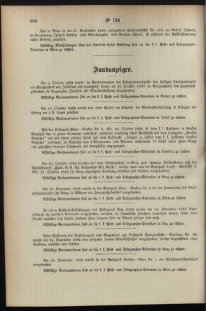 Post- und Telegraphen-Verordnungsblatt für das Verwaltungsgebiet des K.-K. Handelsministeriums 18951220 Seite: 6