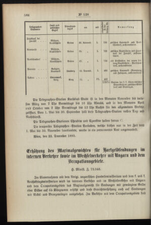 Post- und Telegraphen-Verordnungsblatt für das Verwaltungsgebiet des K.-K. Handelsministeriums 18951231 Seite: 6