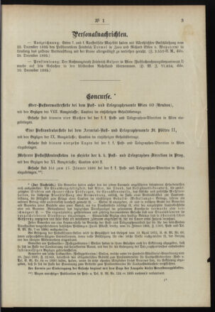 Post- und Telegraphen-Verordnungsblatt für das Verwaltungsgebiet des K.-K. Handelsministeriums 18960104 Seite: 3