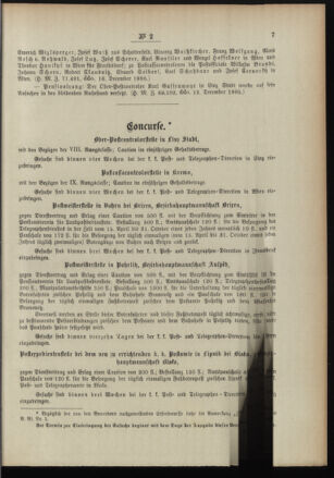 Post- und Telegraphen-Verordnungsblatt für das Verwaltungsgebiet des K.-K. Handelsministeriums 18960108 Seite: 3