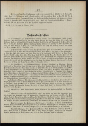 Post- und Telegraphen-Verordnungsblatt für das Verwaltungsgebiet des K.-K. Handelsministeriums 18960124 Seite: 9