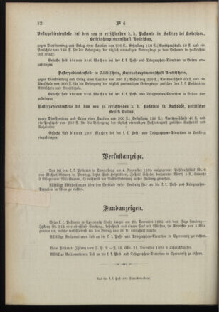 Post- und Telegraphen-Verordnungsblatt für das Verwaltungsgebiet des K.-K. Handelsministeriums 18960125 Seite: 4