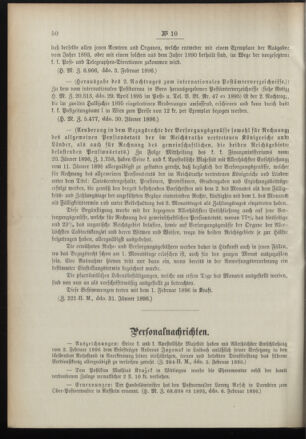 Post- und Telegraphen-Verordnungsblatt für das Verwaltungsgebiet des K.-K. Handelsministeriums 18960213 Seite: 2