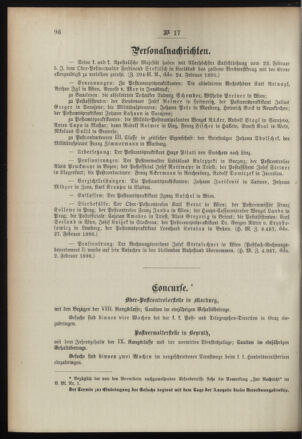 Post- und Telegraphen-Verordnungsblatt für das Verwaltungsgebiet des K.-K. Handelsministeriums 18960305 Seite: 4