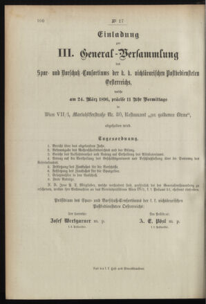 Post- und Telegraphen-Verordnungsblatt für das Verwaltungsgebiet des K.-K. Handelsministeriums 18960305 Seite: 8