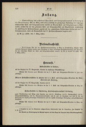 Post- und Telegraphen-Verordnungsblatt für das Verwaltungsgebiet des K.-K. Handelsministeriums 18960316 Seite: 2