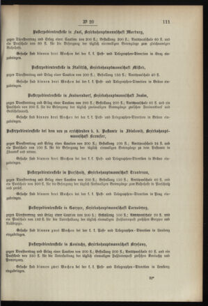 Post- und Telegraphen-Verordnungsblatt für das Verwaltungsgebiet des K.-K. Handelsministeriums 18960316 Seite: 3