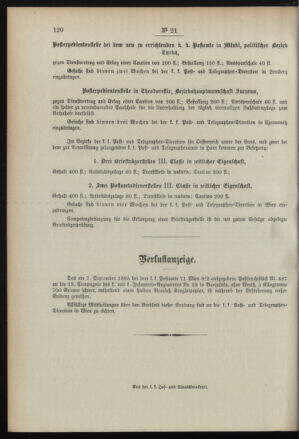 Post- und Telegraphen-Verordnungsblatt für das Verwaltungsgebiet des K.-K. Handelsministeriums 18960320 Seite: 8