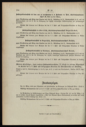 Post- und Telegraphen-Verordnungsblatt für das Verwaltungsgebiet des K.-K. Handelsministeriums 18960417 Seite: 4