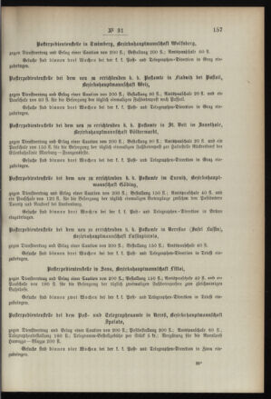 Post- und Telegraphen-Verordnungsblatt für das Verwaltungsgebiet des K.-K. Handelsministeriums 18960420 Seite: 3