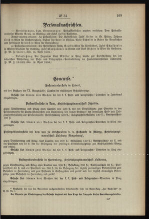 Post- und Telegraphen-Verordnungsblatt für das Verwaltungsgebiet des K.-K. Handelsministeriums 18960430 Seite: 3