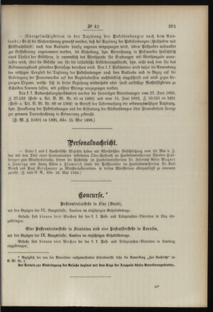 Post- und Telegraphen-Verordnungsblatt für das Verwaltungsgebiet des K.-K. Handelsministeriums 18960530 Seite: 3