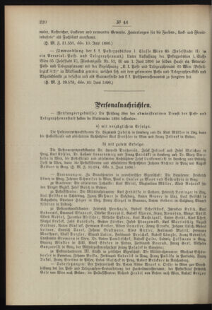 Post- und Telegraphen-Verordnungsblatt für das Verwaltungsgebiet des K.-K. Handelsministeriums 18960616 Seite: 2