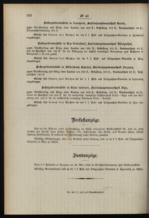 Post- und Telegraphen-Verordnungsblatt für das Verwaltungsgebiet des K.-K. Handelsministeriums 18960616 Seite: 4