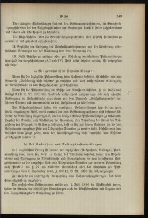 Post- und Telegraphen-Verordnungsblatt für das Verwaltungsgebiet des K.-K. Handelsministeriums 18960627 Seite: 5