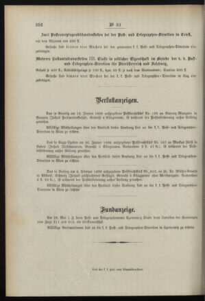 Post- und Telegraphen-Verordnungsblatt für das Verwaltungsgebiet des K.-K. Handelsministeriums 18960701 Seite: 4