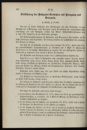 Post- und Telegraphen-Verordnungsblatt für das Verwaltungsgebiet des K.-K. Handelsministeriums 18960704 Seite: 6