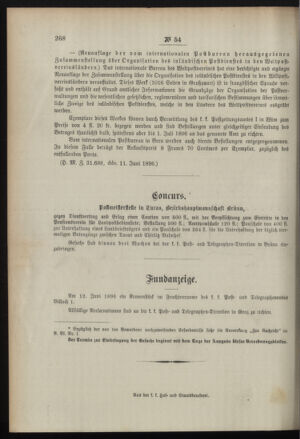 Post- und Telegraphen-Verordnungsblatt für das Verwaltungsgebiet des K.-K. Handelsministeriums 18960707 Seite: 4